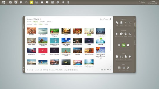 Discovery concept app bar win8
