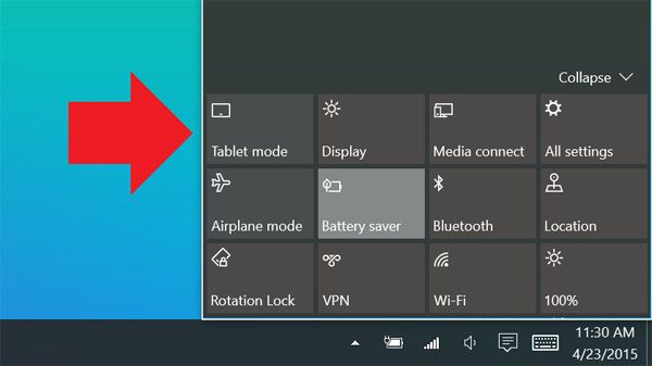 Win 10 tablet mode